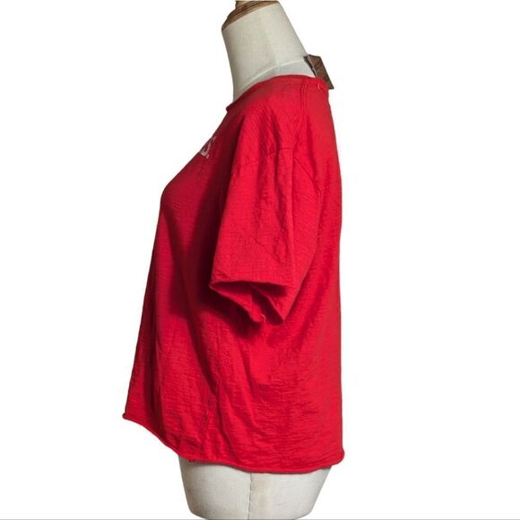 Retro Brand Rutgers Red Cropped Top NWT - Picture 5 of 6
